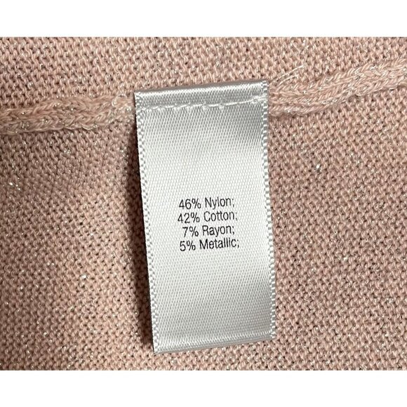 Jennifer Lopez Pink Sparkly 3/4 Sleeve Top Size Medium - Picture 4 of 4